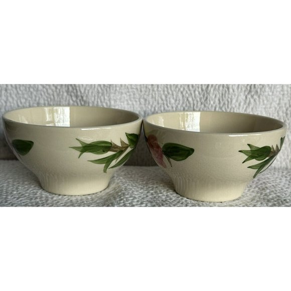 Vintage Franciscan Desert Rose Flying F Saucer & 2 Coffee Cups Made In USA EUC - Picture 7 of 13